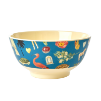 Blue Art Print Melamine Bowl Rice DK